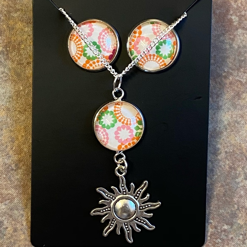 Jamberry 2012 Colorful Modern Flower earrings